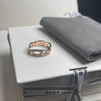 [Stars Jewelry]Sliding Single Diamond Ring