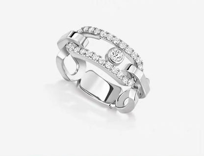 [Stars Jewelry]Sliding Single Diamond Ring