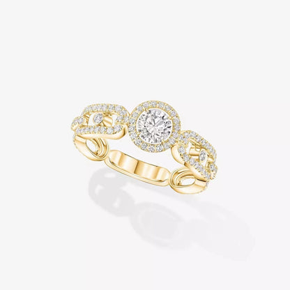 [Stars Jewelry]Move Link Solitaire Ring