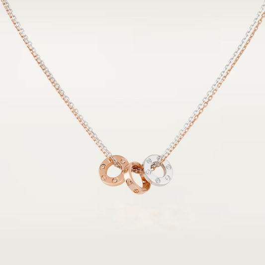 [Stars Jewelry]LOVE 6 DIAMOND PENDANT NECKLACE
