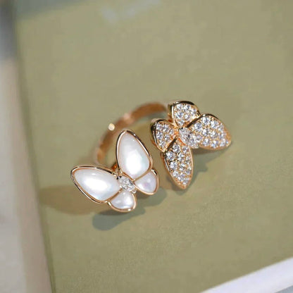 [Stars Jewelry]TWIN BUTTERFLY DIAMOND MOP RING