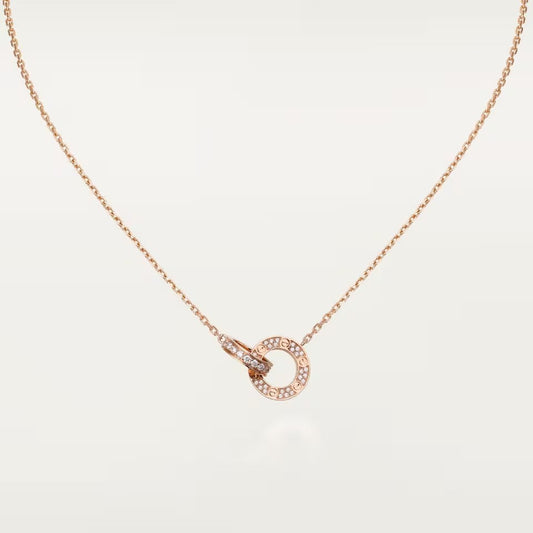 [Stars Jewelry]LOVE  FULL DIAMOND PENDANT NECKLACE