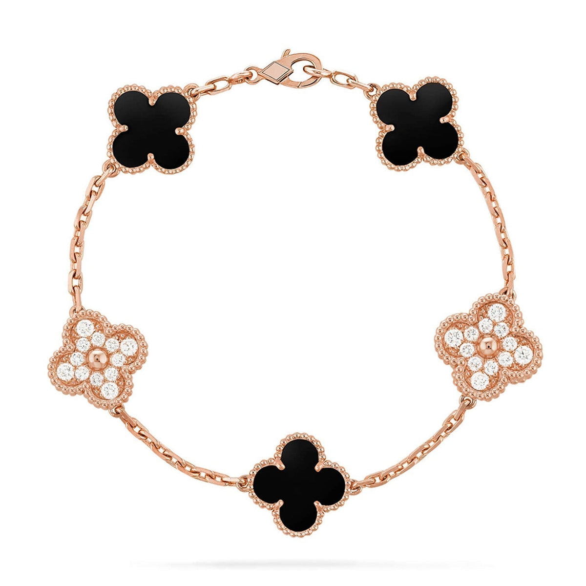 [Stars Jewelry] CLOVER 5 MOTIF ONYXS BRACELET COLLECTION