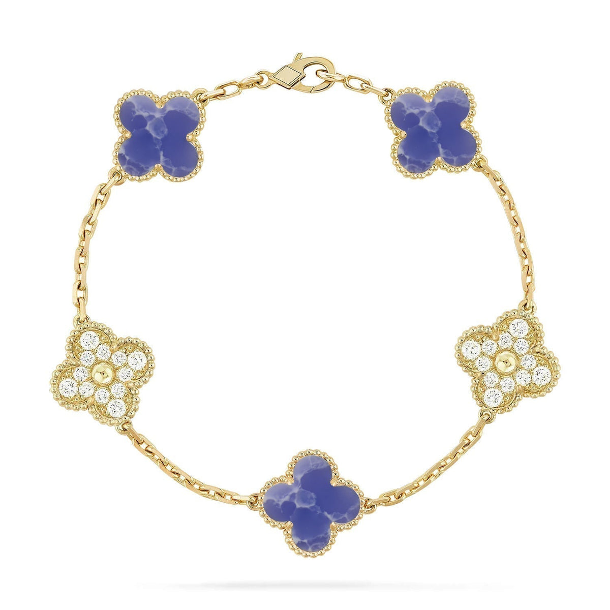 [Stars Jewelry]CLOVER 5 MOTIF BLUE VEINS BRACELET COLLECTION