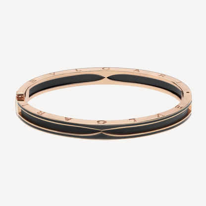 [Stars Jewelry]ZERO 1 PINK GOLD WITH MATTE BLACK CERAMIC BRACELET
