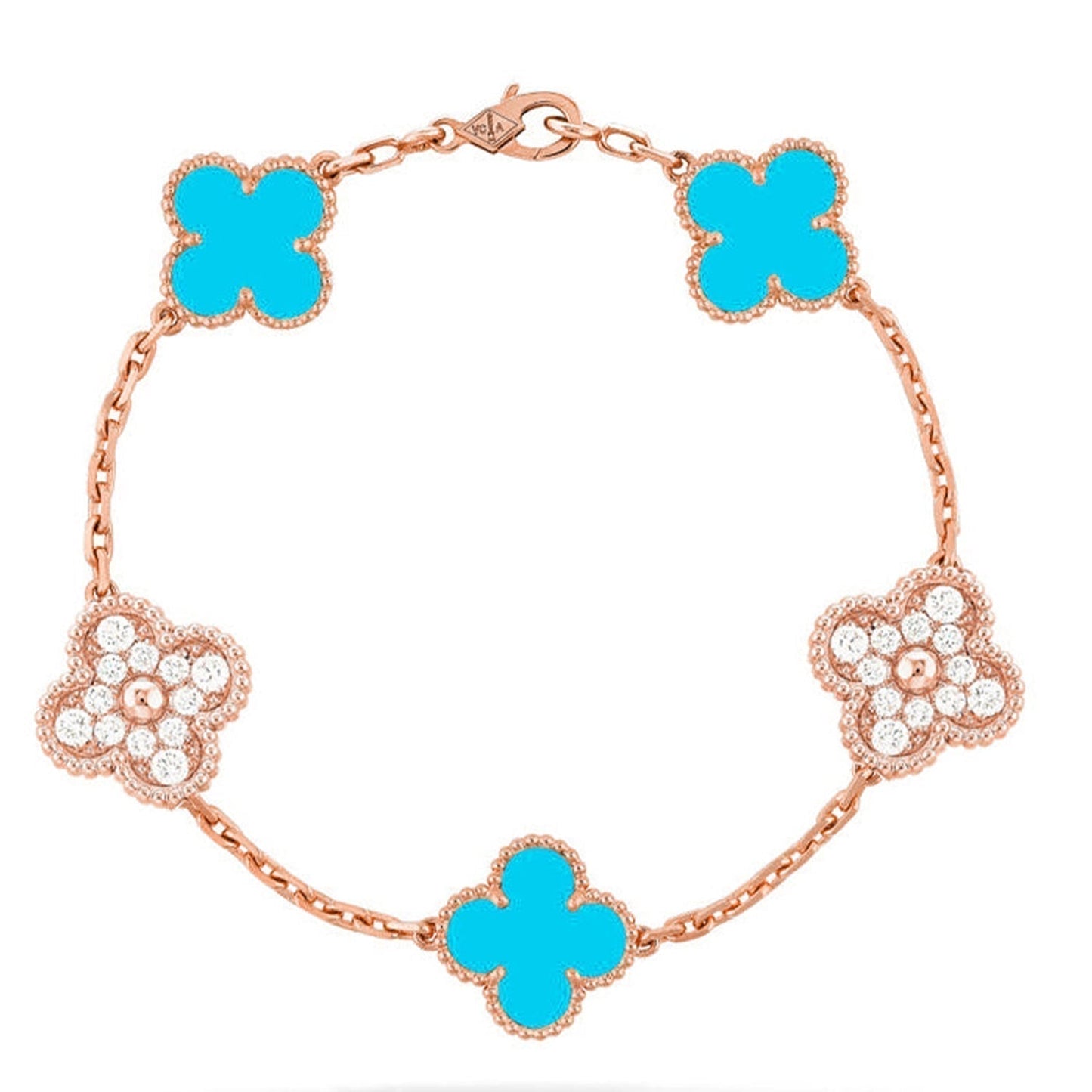 [Stars Jewelry] CLOVER 5 MOTIF TURQUOISE BRACELET COLLECTION