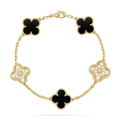 [Stars Jewelry] CLOVER 5 MOTIF ONYXS BRACELET COLLECTION