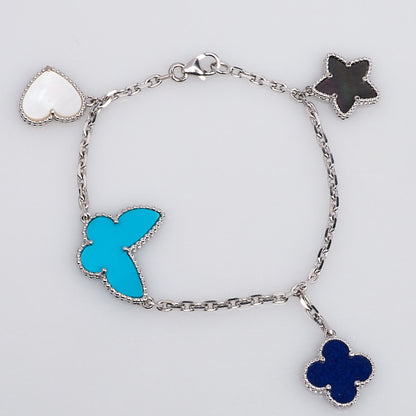 [Stars Jewelry]LUCKY SPRING SILVER BRACELET 4 MOTIF