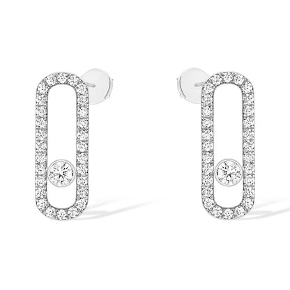 [Stars Jewelry]MOVE UNO STUD DIAMOND PAVED EARRINGS