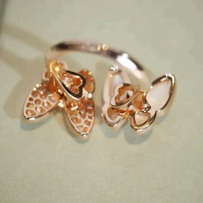 [Stars Jewelry]TWIN BUTTERFLY DIAMOND MOP RING