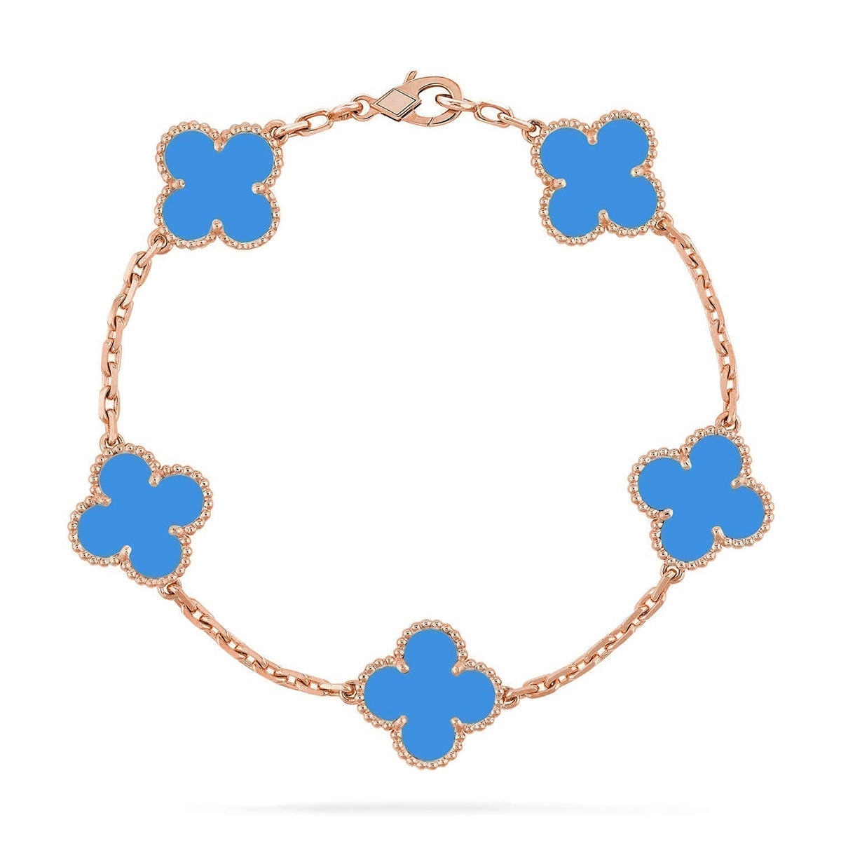 [Stars Jewelry] CLOVER 5 MOTIF BLUE AGATE BRACELET COLLECTION