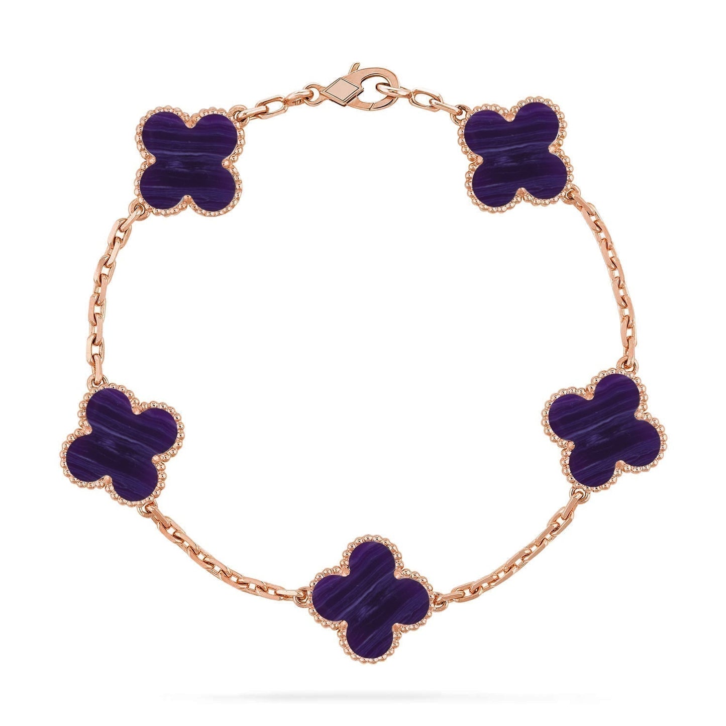 [Stars Jewelry]CLOVER 5 MOTIF PURPLE STRIPES BRACELET COLLECTION