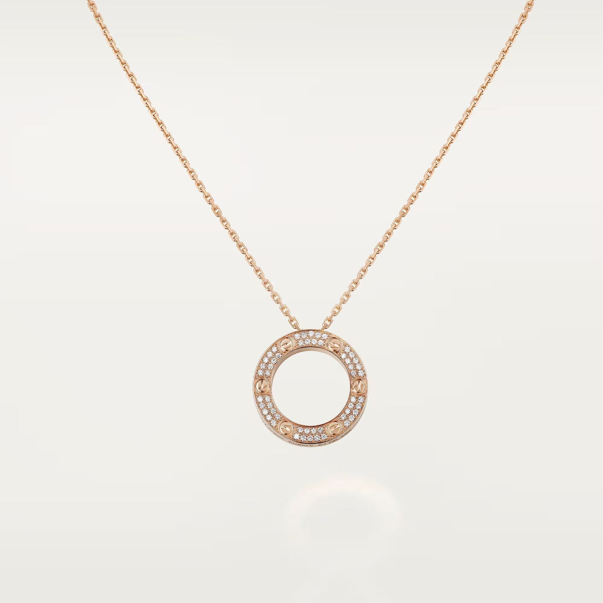 [Stars Jewelry]LOVE NECKLACE 16MM  FULL DIAMOND