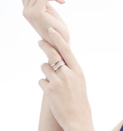 [Stars Jewelry]ZERO 1 WITH PAVED DIAMONDS ON THE SPIRAL RING