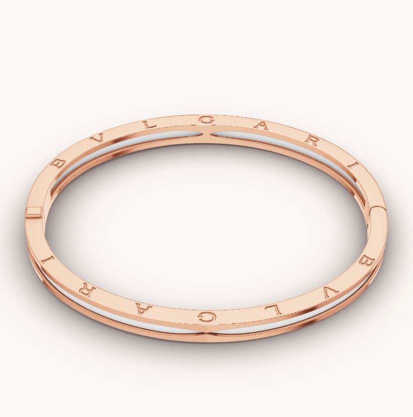 [Stars Jewelry]ZERO 1 PINK GOLD WITH WHITE CERAMIC BRACELET