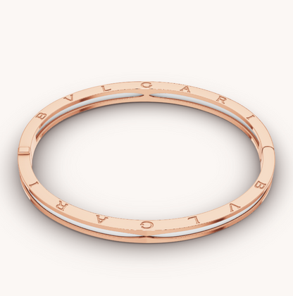 [Stars Jewelry]ZERO 1 PINK GOLD WITH WHITE CERAMIC BRACELET