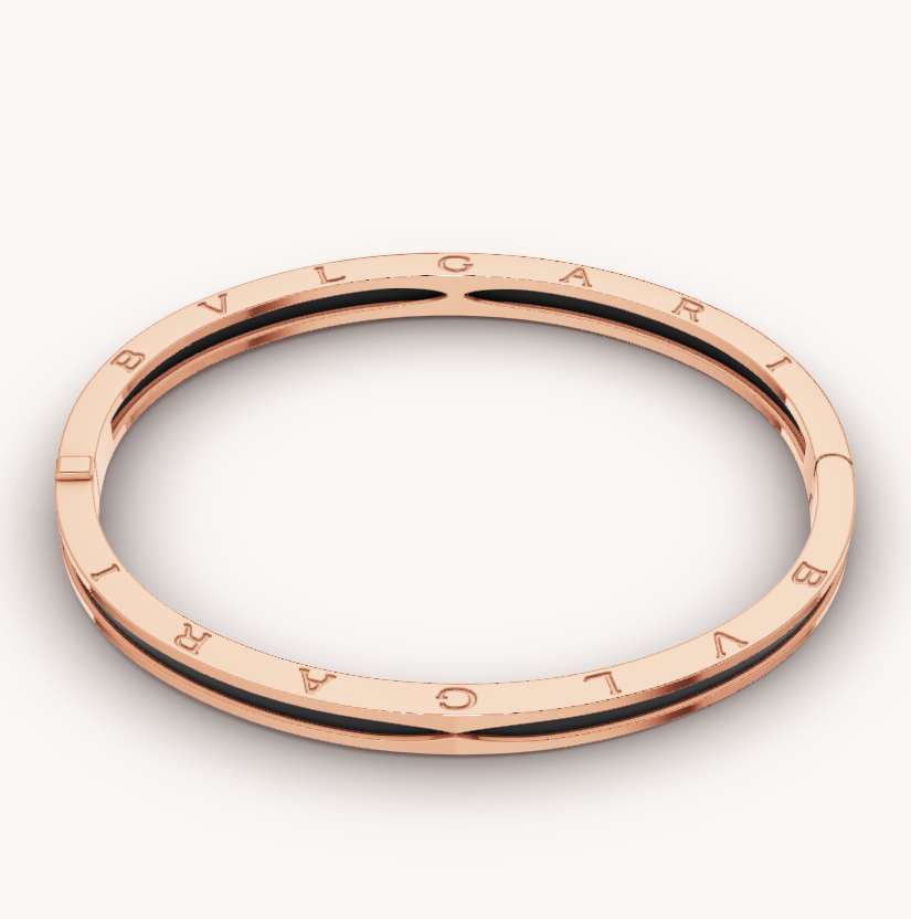 [Stars Jewelry]ZERO 1 PINK GOLD WITH BLACK CERAMIC BRACELET