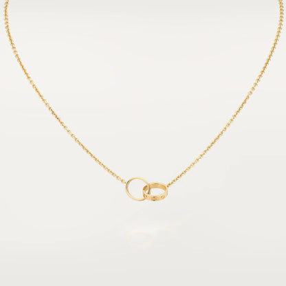 [Stars Jewelry]LOVE NECKLACE DOUBLE RING GOLD