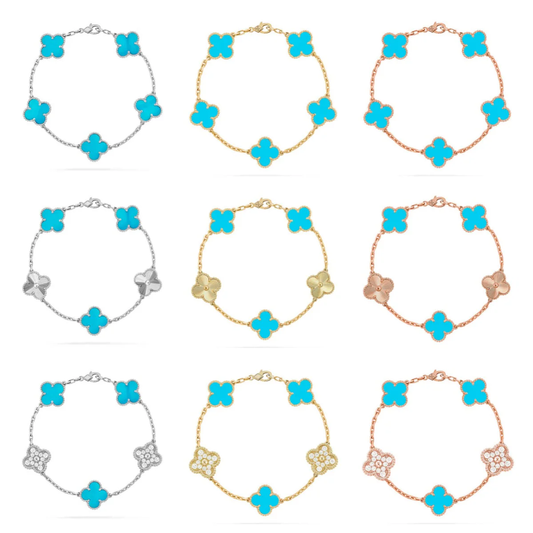 [Stars Jewelry] CLOVER 5 MOTIF TURQUOISE BRACELET COLLECTION