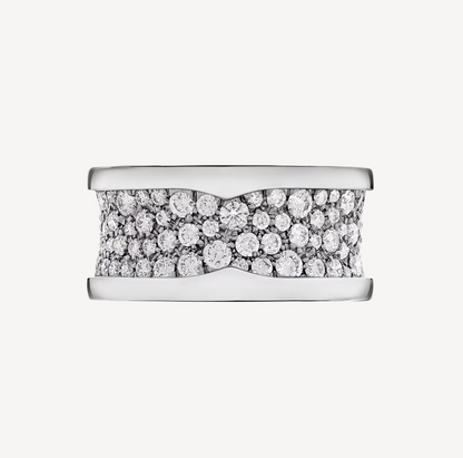 [Stars Jewelry]ZERO 1 WITH PAVED DIAMONDS ON THE SPIRAL RING