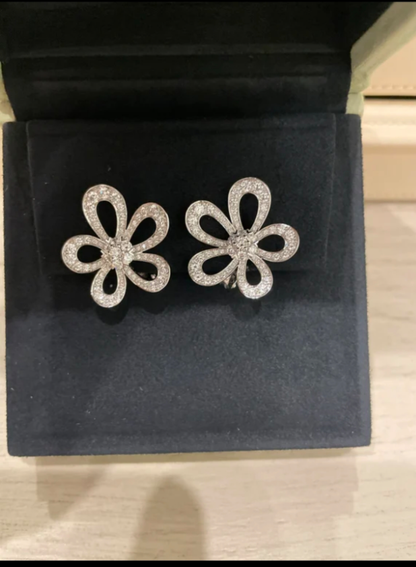[Stars Jewelry]Flowerlace Diamond Pavé Earrings