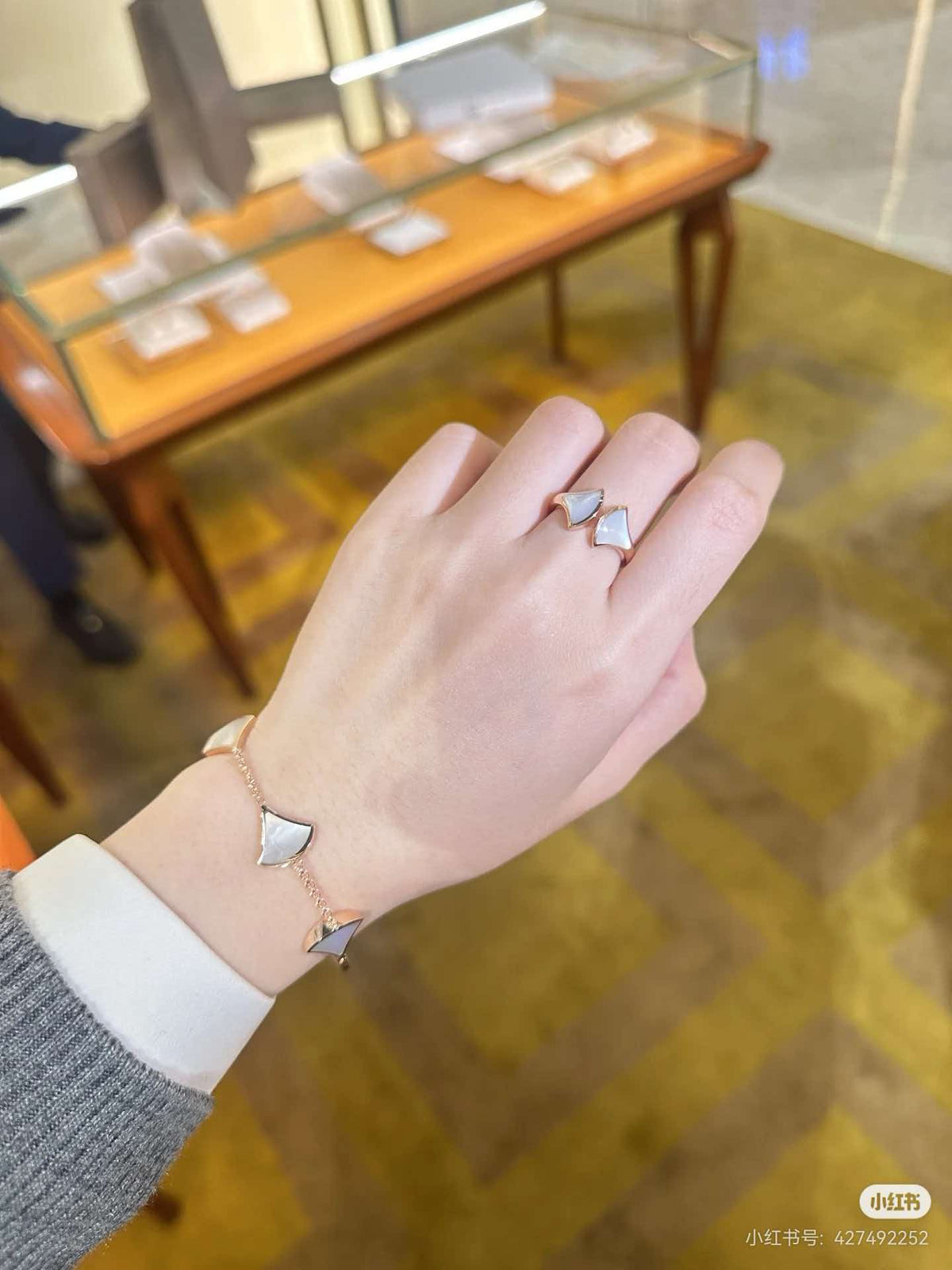[Stars Jewelry]BVLGARI Double Fan Open-Faced Ring