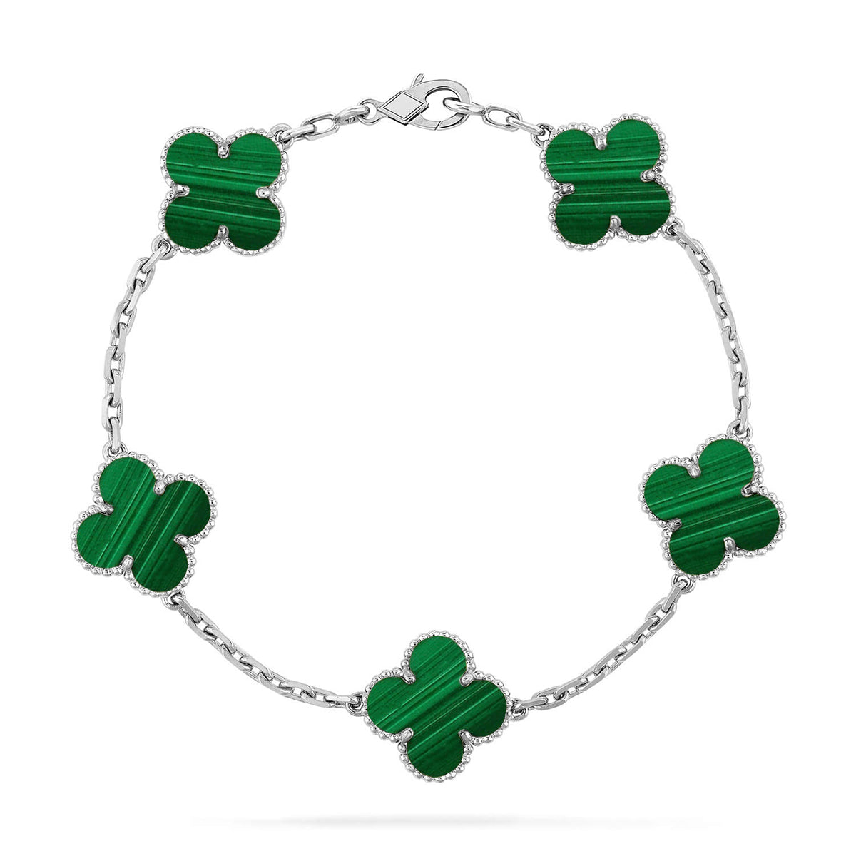 [Stars Jewelry] CLOVER 5 MOTIF MALACHITE BRACELET COLLECTION