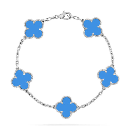 [Stars Jewelry] CLOVER 5 MOTIF BLUE AGATE BRACELET COLLECTION