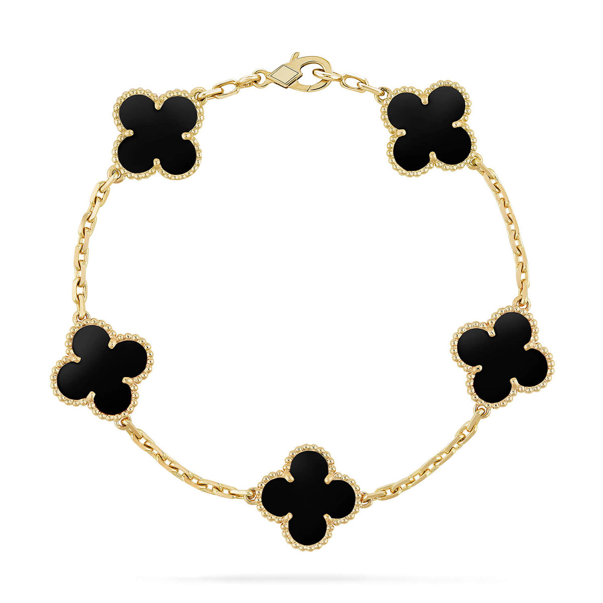 [Stars Jewelry] CLOVER 5 MOTIF ONYXS BRACELET COLLECTION