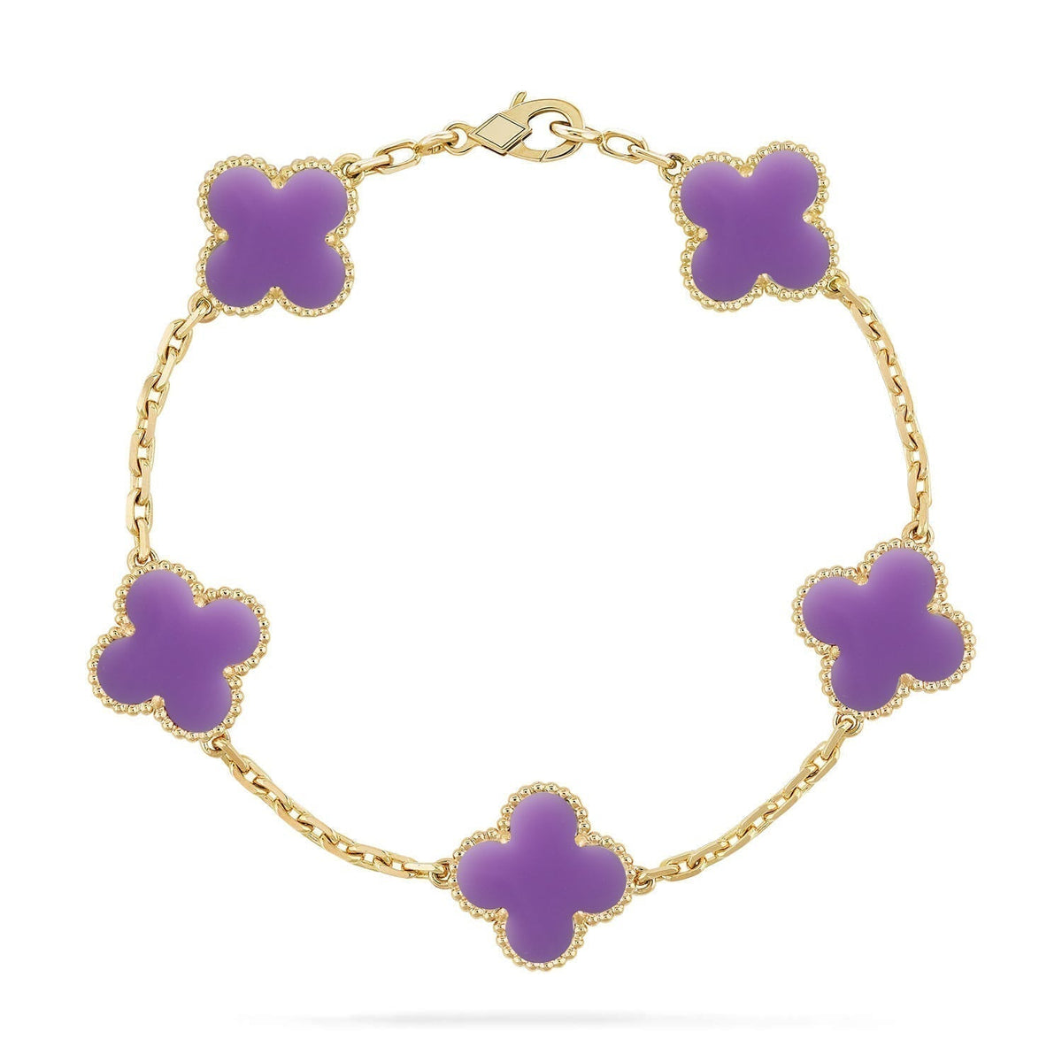 [Stars Jewelry]CLOVER 5 MOTIF LIGHT PURPLE BRACELET COLLECTION