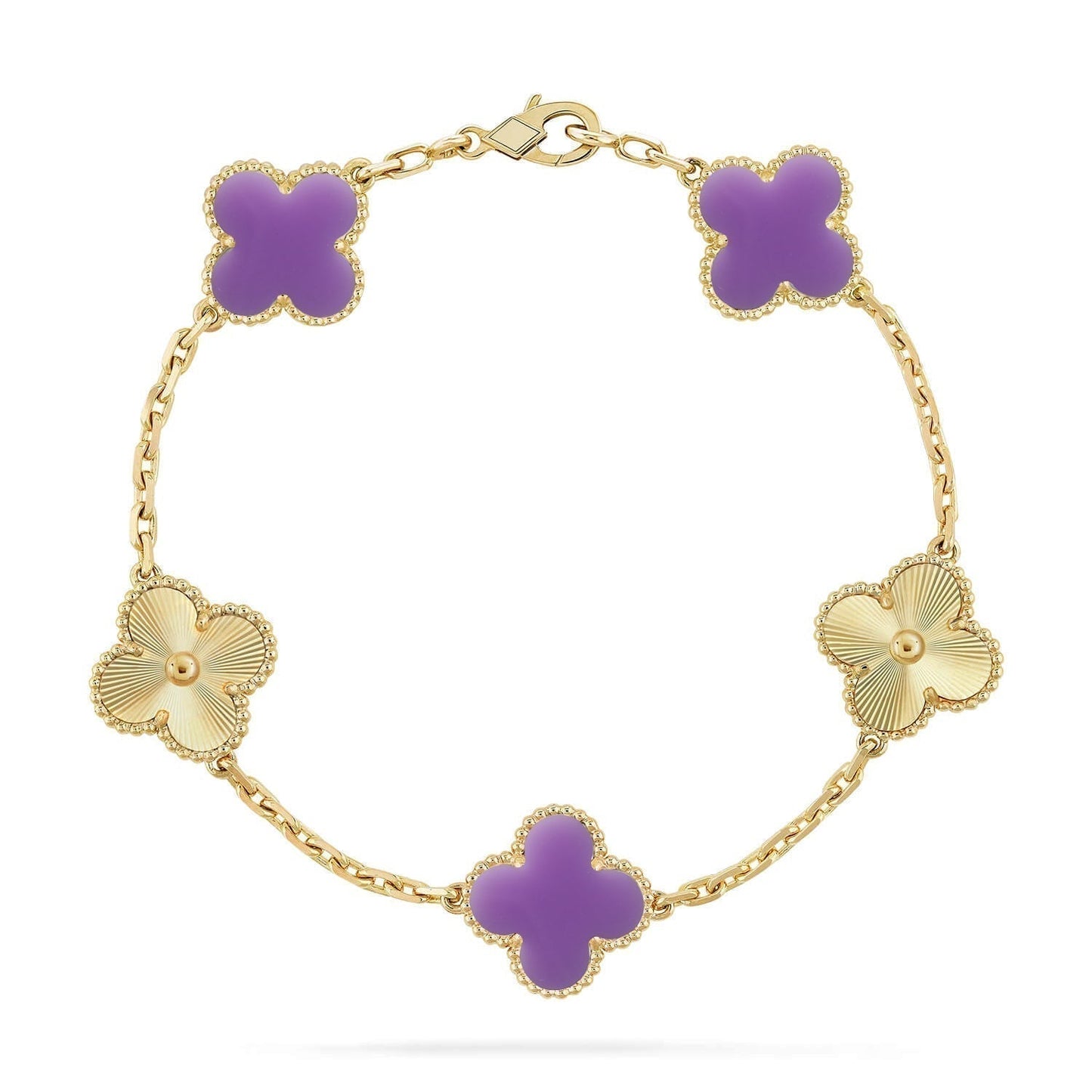 [Stars Jewelry]CLOVER 5 MOTIF LIGHT PURPLE BRACELET COLLECTION