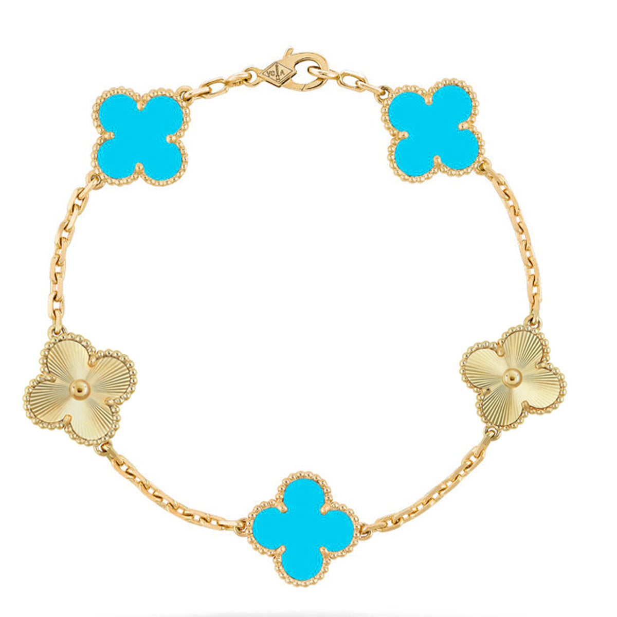 [Stars Jewelry] CLOVER 5 MOTIF TURQUOISE BRACELET COLLECTION
