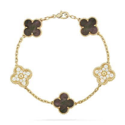 [Stars Jewelry] CLOVER 5 MOTIF GRAY MOP BRACELET COLLECTION