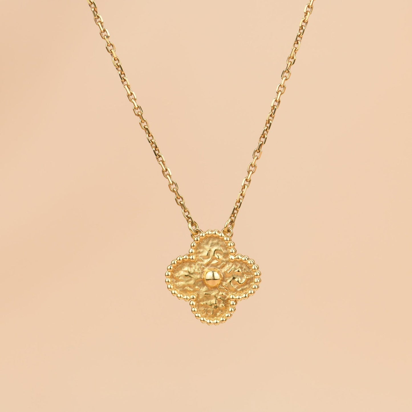 [Stars Jewelry]CLOVER 15MM  BRONZING NECKLACE