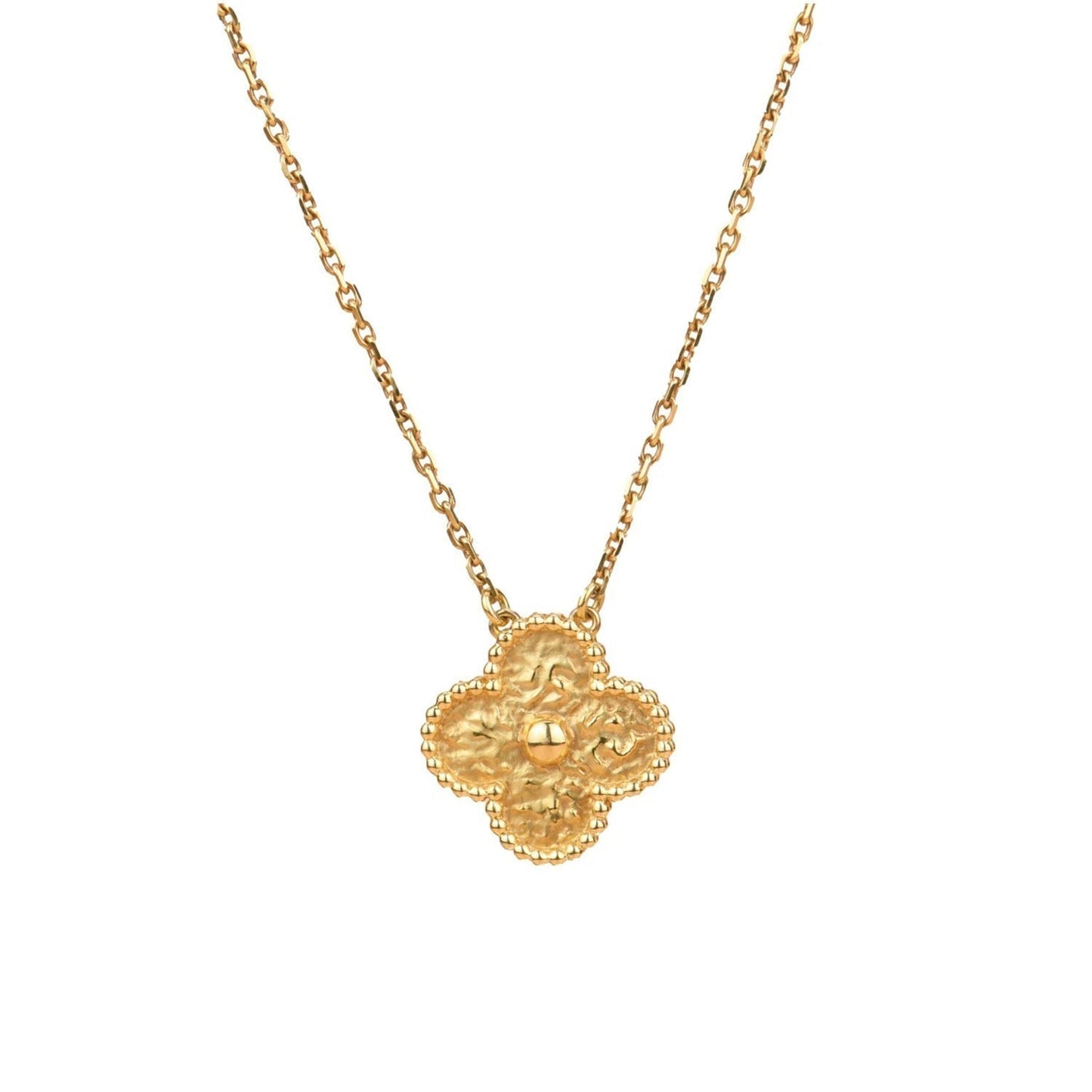 [Stars Jewelry]CLOVER 15MM  BRONZING NECKLACE