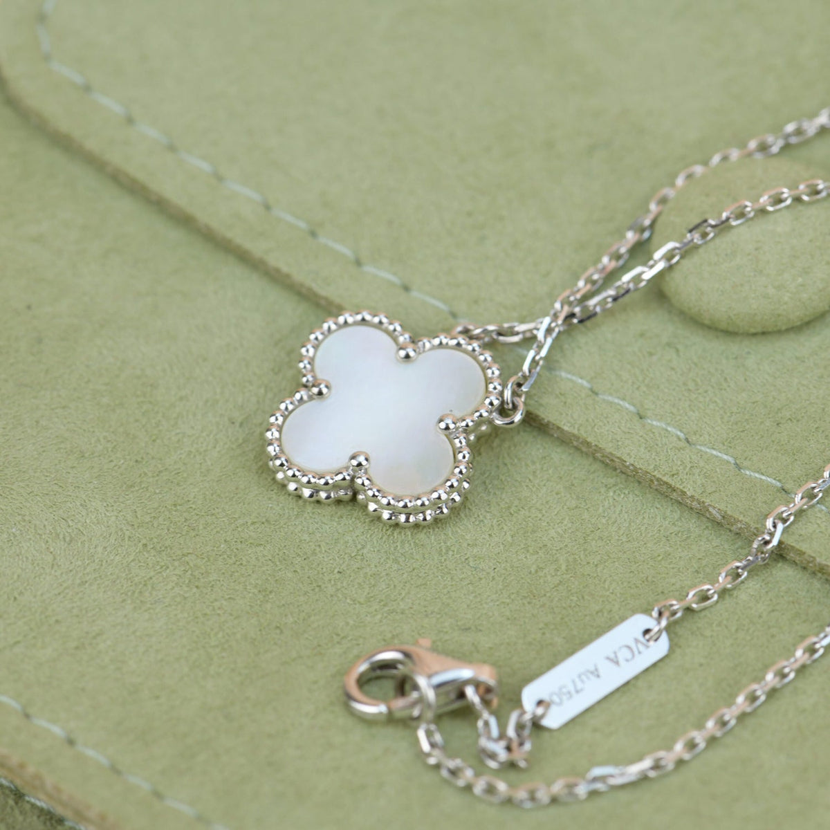 [Stars Jewelry]CLOVER  15MM WHITE MOTHER-OF-PEARL SILVER
