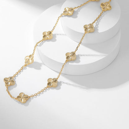 [Stars Jewelry]CLOVER 10 MOTIFS LASER NECKLACE