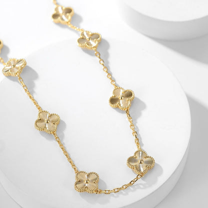 [Stars Jewelry]CLOVER 10 MOTIFS LASER NECKLACE