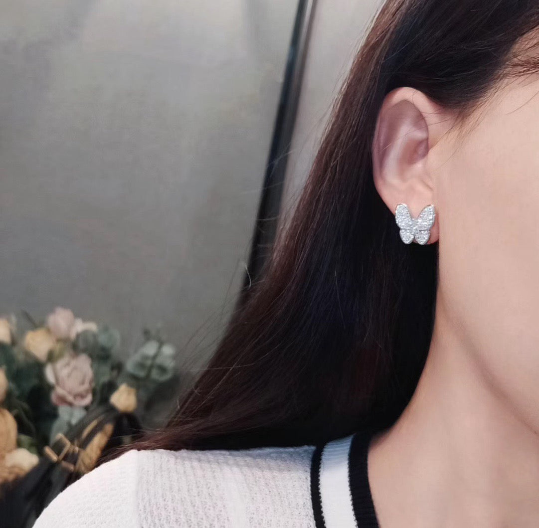 [Stars Jewelry]BUTTERFLY ALL DIAMOND EARRINGS