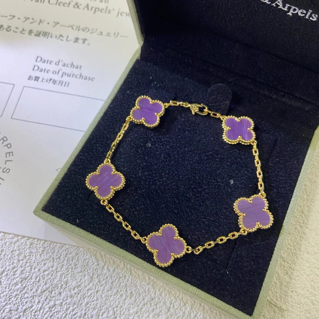[Stars Jewelry] CLOVER 5 MOTIF VIOLET BRACELET COLLECTION