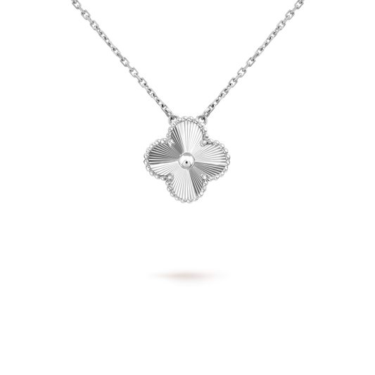 [Stars Jewelry]CLOVER 15MM LASER NECKLACE SILVER
