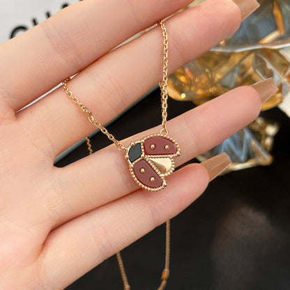 [Stars Jewelry]LUCKY  CARNELIANS LADYBUG NECKLACE