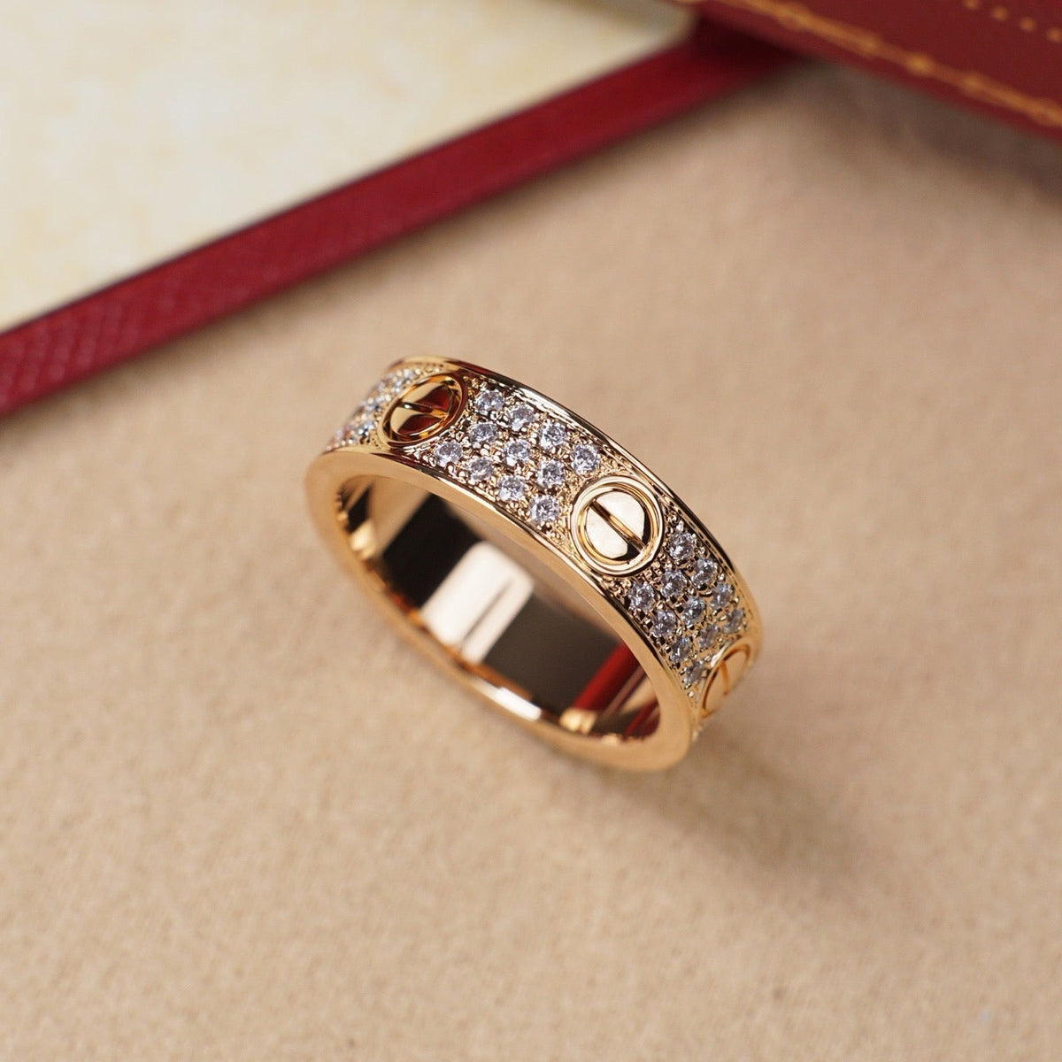 [Stars Jewelry]LOVE RING 5.5MM DIAMONDS PAVED