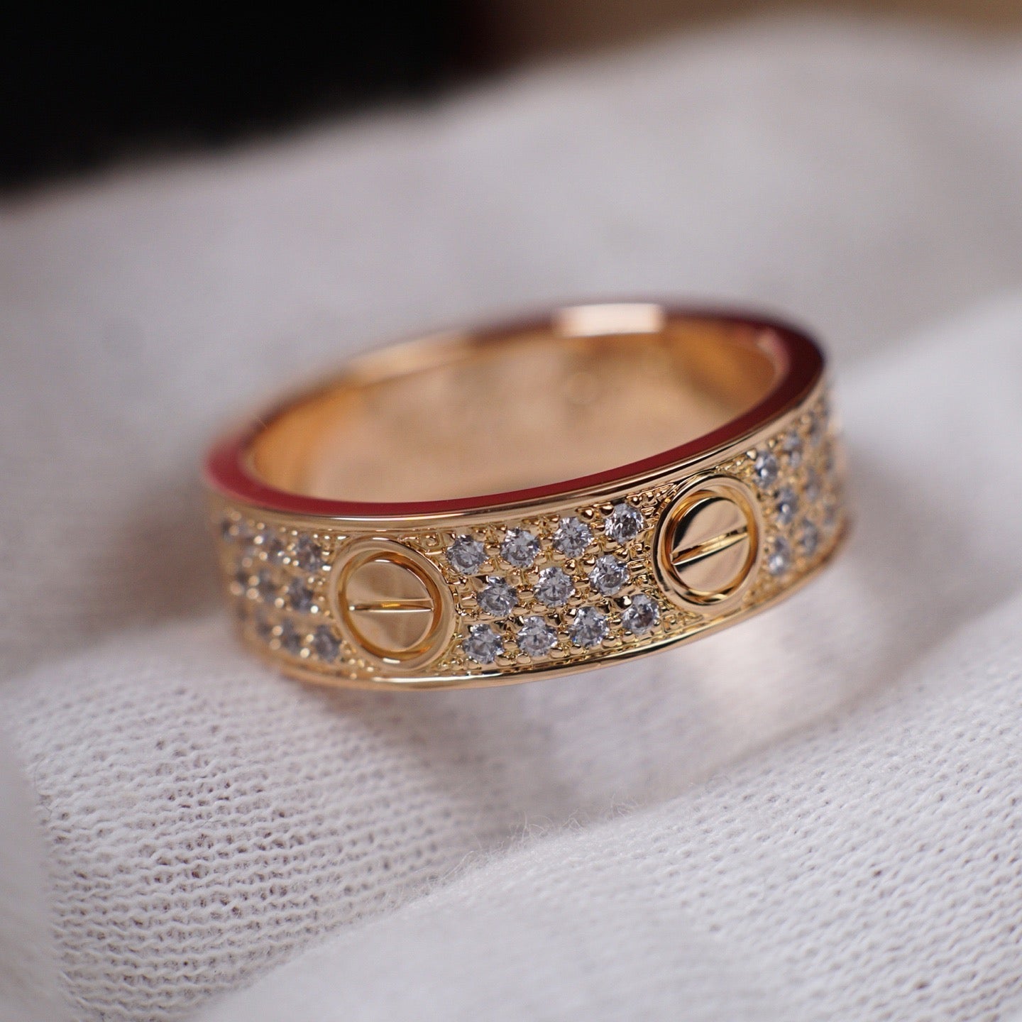 [Stars Jewelry]LOVE RING 5.5MM DIAMONDS PAVED
