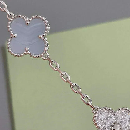 [Stars Jewelry] CLOVER 5 MOTIF PURPLE CHALCEDONY BRACELET COLLECTION