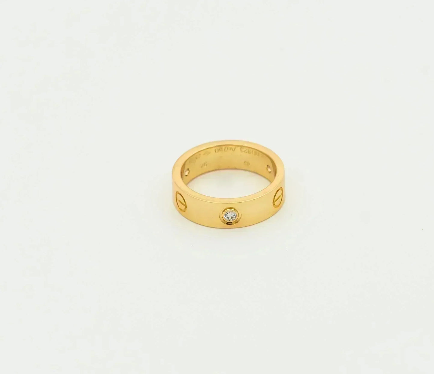 [Stars Jewelry]LOVE RING 5.5MM 3 DIAMONDS GOLD