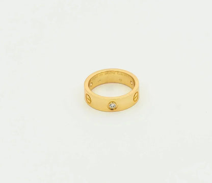 [Stars Jewelry]LOVE RING 5.5MM 3 DIAMONDS GOLD