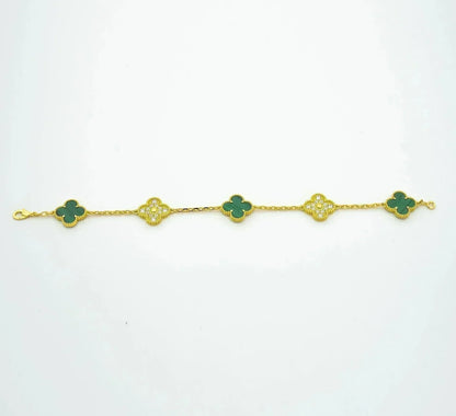[Stars Jewelry] CLOVER 5 MOTIF MALACHITE BRACELET COLLECTION