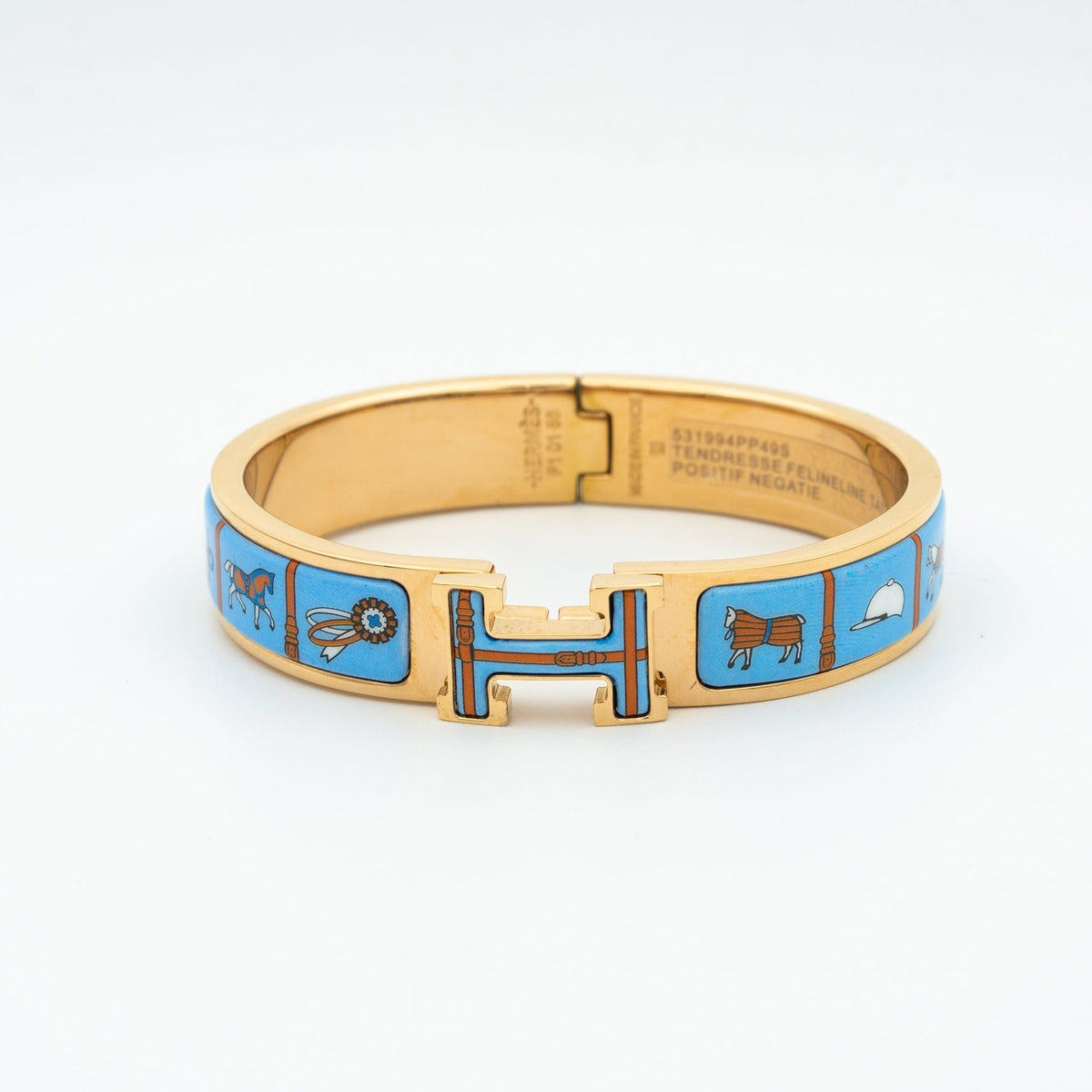 [Stars Jewelry]H PINK GOLD BRACELET BLUE CERAMIC