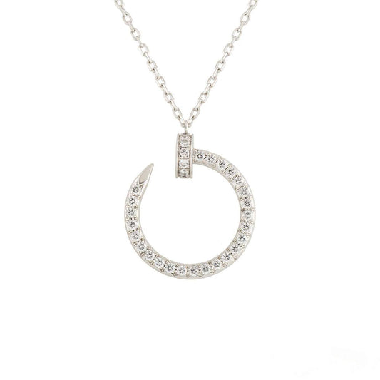[Stars Jewelry]JUSTE NECKLACE SILVER DIAMONDS
